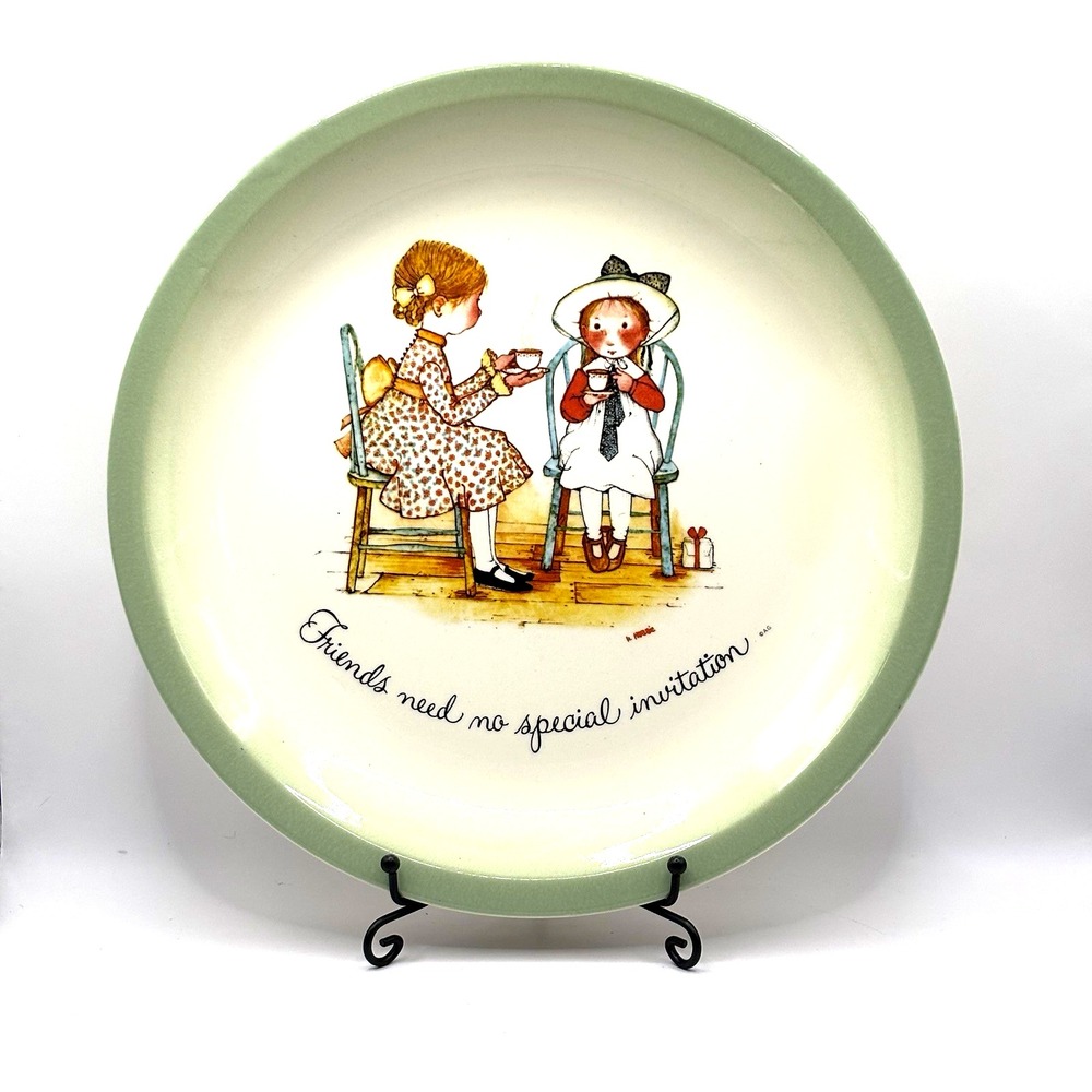 Holly Hobbie Collector Plate Vtg 1970s Friends Need No Special‎ Invitation
